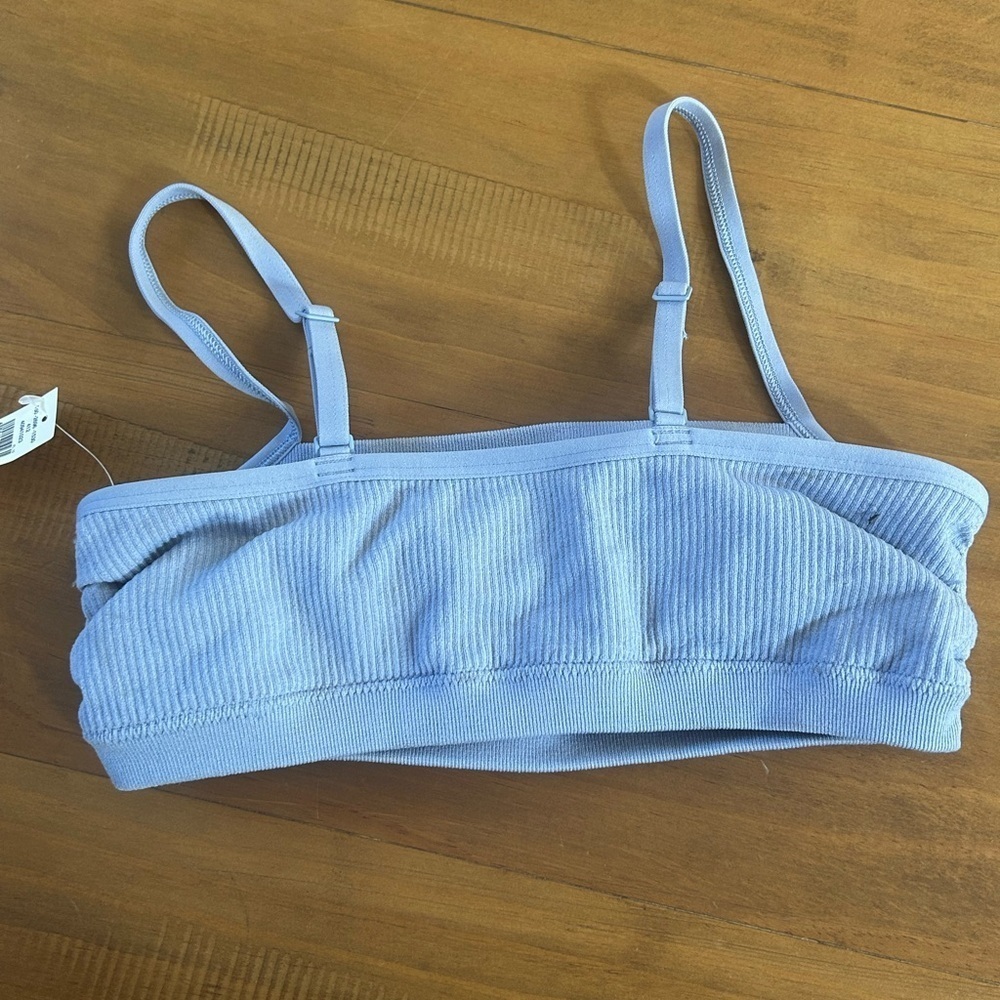 NWT Offline by Aerie Light Blue Ribbed Bralette - Picture 5 of 8